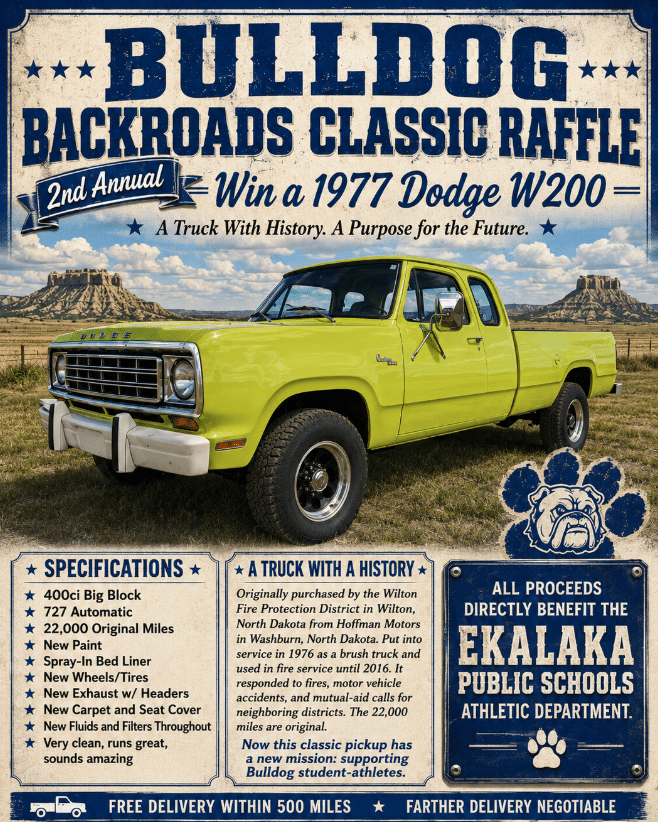 Ekalaka schools rev up fundraising with classic truck