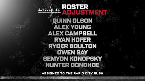 EIGHT PLAYERS ASSIGNED TO RUSH FROM CALGARY WRANGLERS