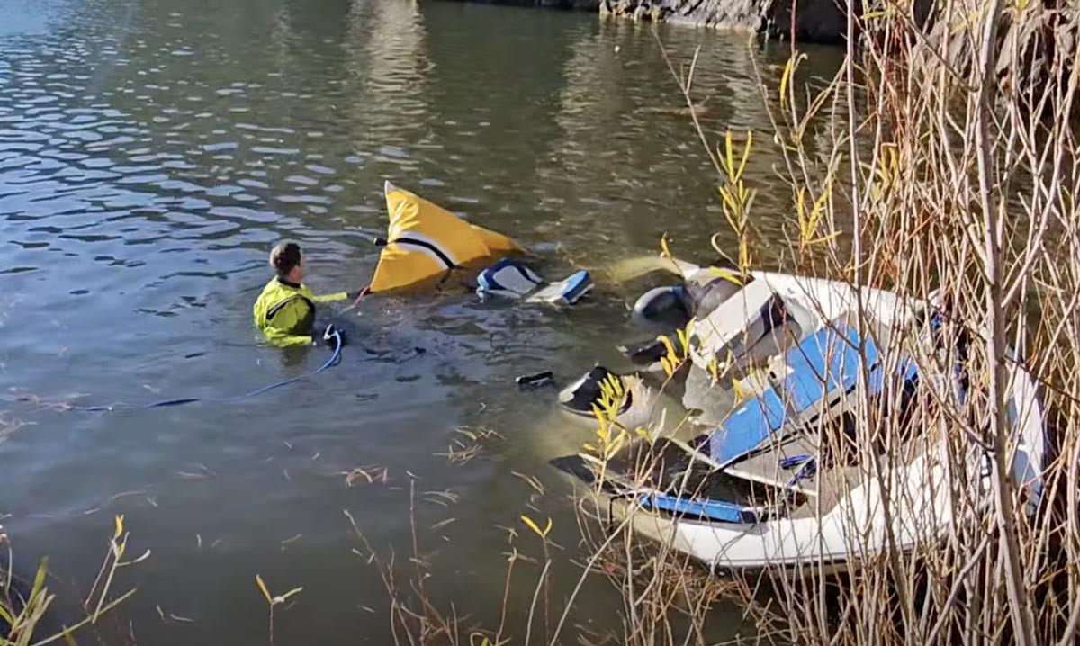 Agencies Recover Sunken Boat from Sheridan Lake