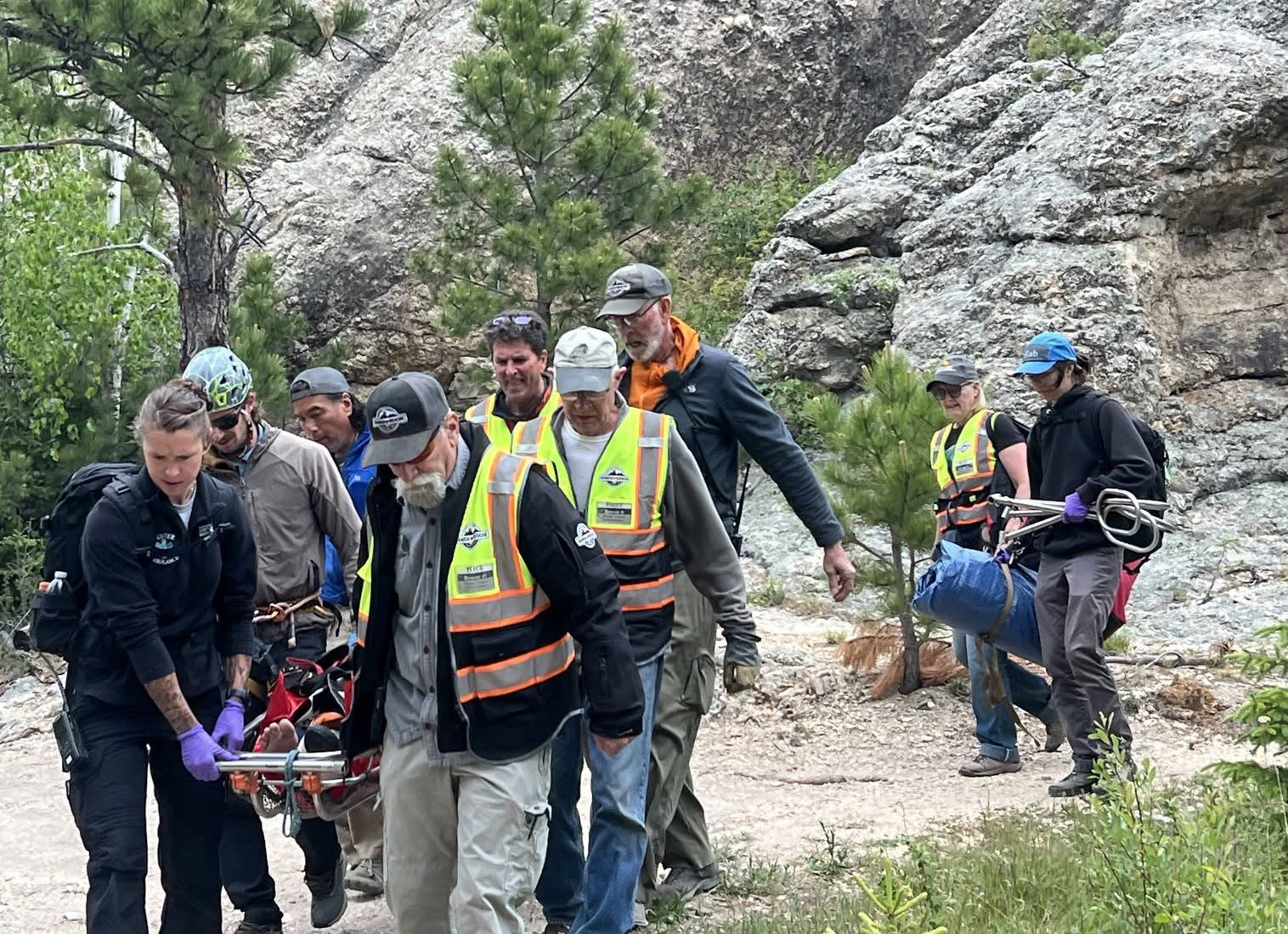 Injured Climber Rescued by Custer Crews; Life Flighted Out