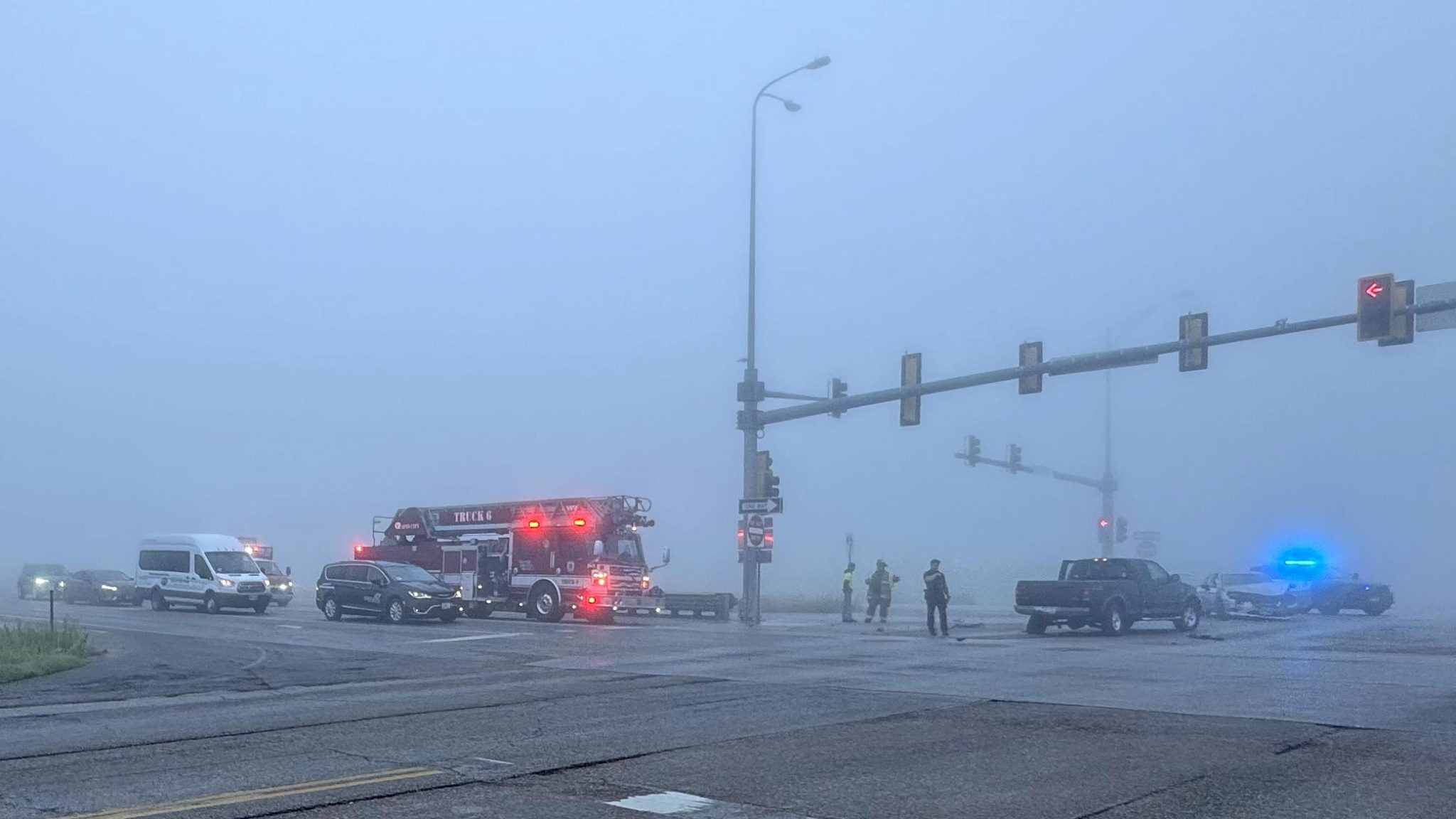 Multiple Car Accident In Rapid City; Heavy Fog Conditions
