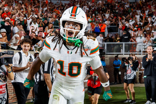 Carson Beck throws 4 TD passes to help No. 3 Miami hold off No. 18 Florida State, 28-22