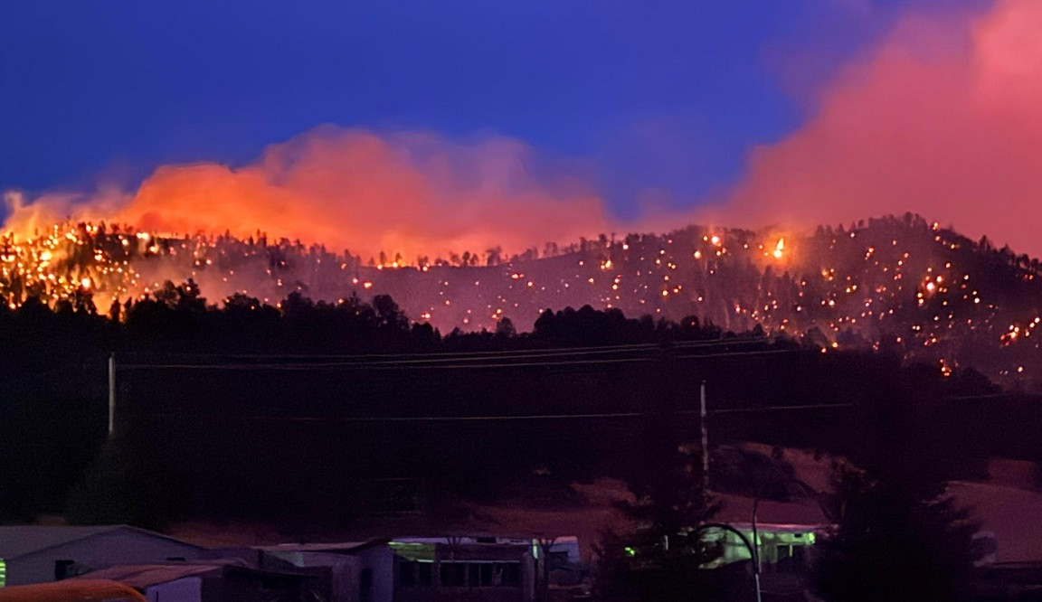 Qury Fire burning southeast of Custer at just over 5,000 acres