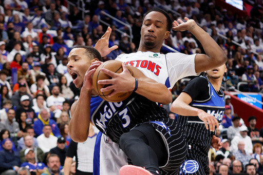 Paolo Banchero scores 23 and Magic beat Pistons 112-101 to extend NBA’s longest home postseason skid