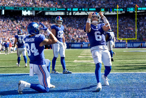 Dart’s impressive debut leads Giants to 1st win over Chargers, but await word on Nabers’ injury
