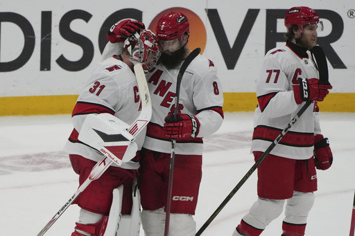 Hurricanes avoid another sweep, stave off elimination by beating Panthers 3-0 in Game 4