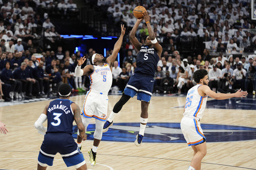 Anthony Edwards and the Wolves strike back with 143-101 win to cut Thunder’s West finals lead to 2-1