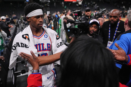 With a wink, 76ers rookie V.J. Edgecombe has quickly found his playoff footing