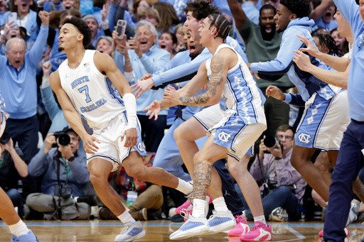 Seth Trimble hits late 3 to lift No. 14 UNC past No. 4 Duke 71-68 in stunning rivalry finish