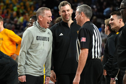 Arizona State beats No. 14 Kansas 70-60 in Hurley’s potential home finale