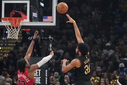Allen ties career high with 22 points as Cavaliers beat Raptors 114-102 to advance