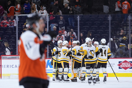 Crosby scores twice as Penguins beat Flyers 5-1