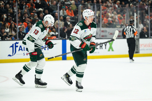 Danila Yurov scores 2 goals, Quinn Hughes has 4 assists as surging Wild beat Ducks 5-2