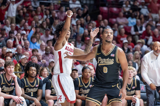 Braden Smith scores 29 and No. 2 Purdue tops No. 8 Alabama in season’s first top-10 matchup