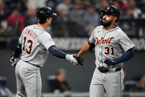 Tigers beat Guardians 4-2 to end 8-game skid and move back into tie for AL Central lead