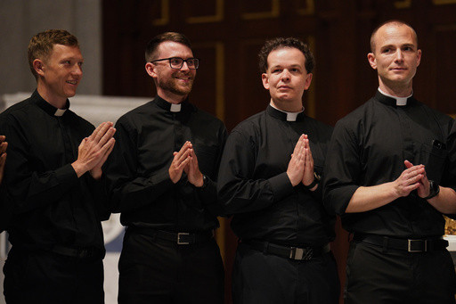 A US diocese defies trends and ordains its largest class of Catholic priests in decades