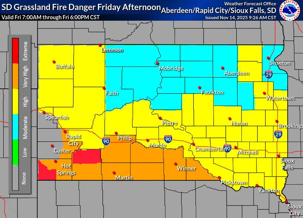 Open Burning Banned in Pennington County as Fire Danger Hits Very High Status