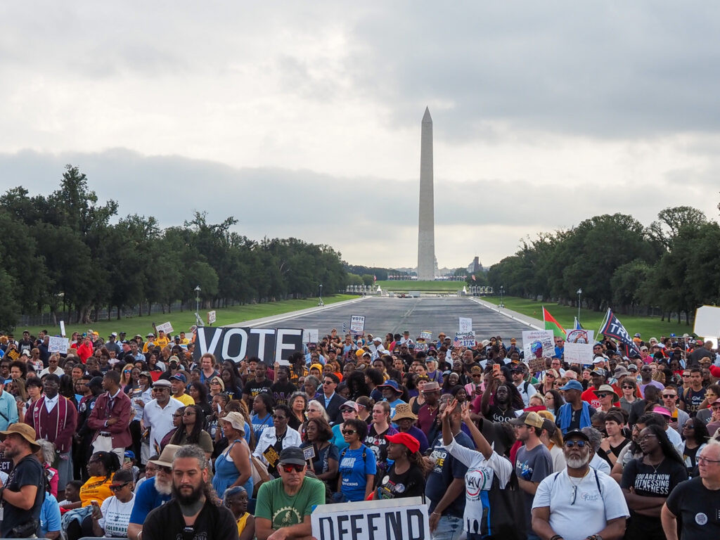 Voting rights struggle continues, advocates say at March on Washington anniversary