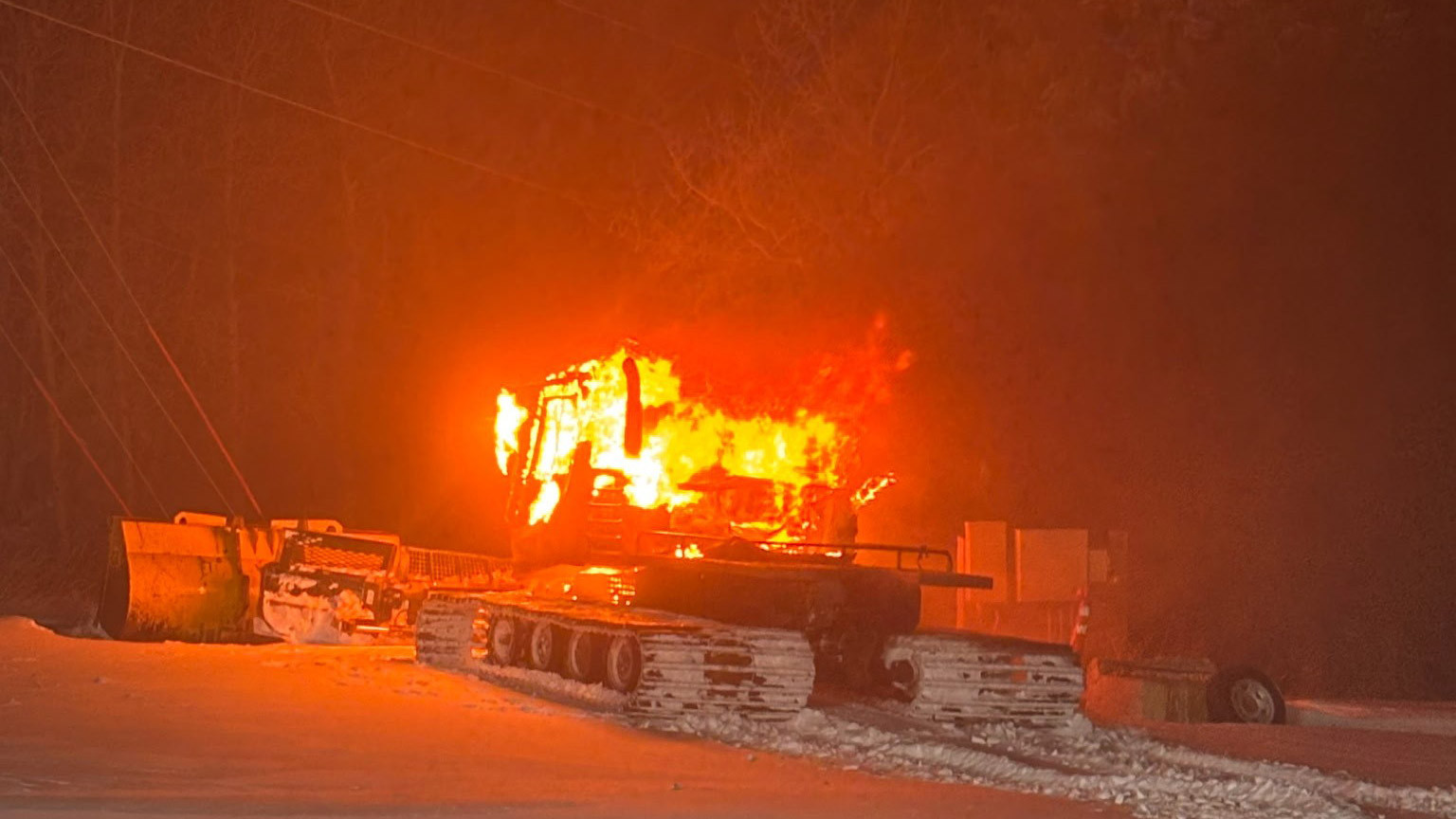 Snowcat Fire at Terry Peak