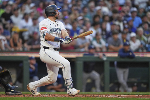 Raleigh hits MLB-best 44th homer and Rodríguez connects twice as streaking Mariners top Rays 7-4