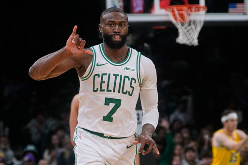 Brown scores 30 points, Celtics cruise to 126-105 win over Lakers team missing James, Doncic