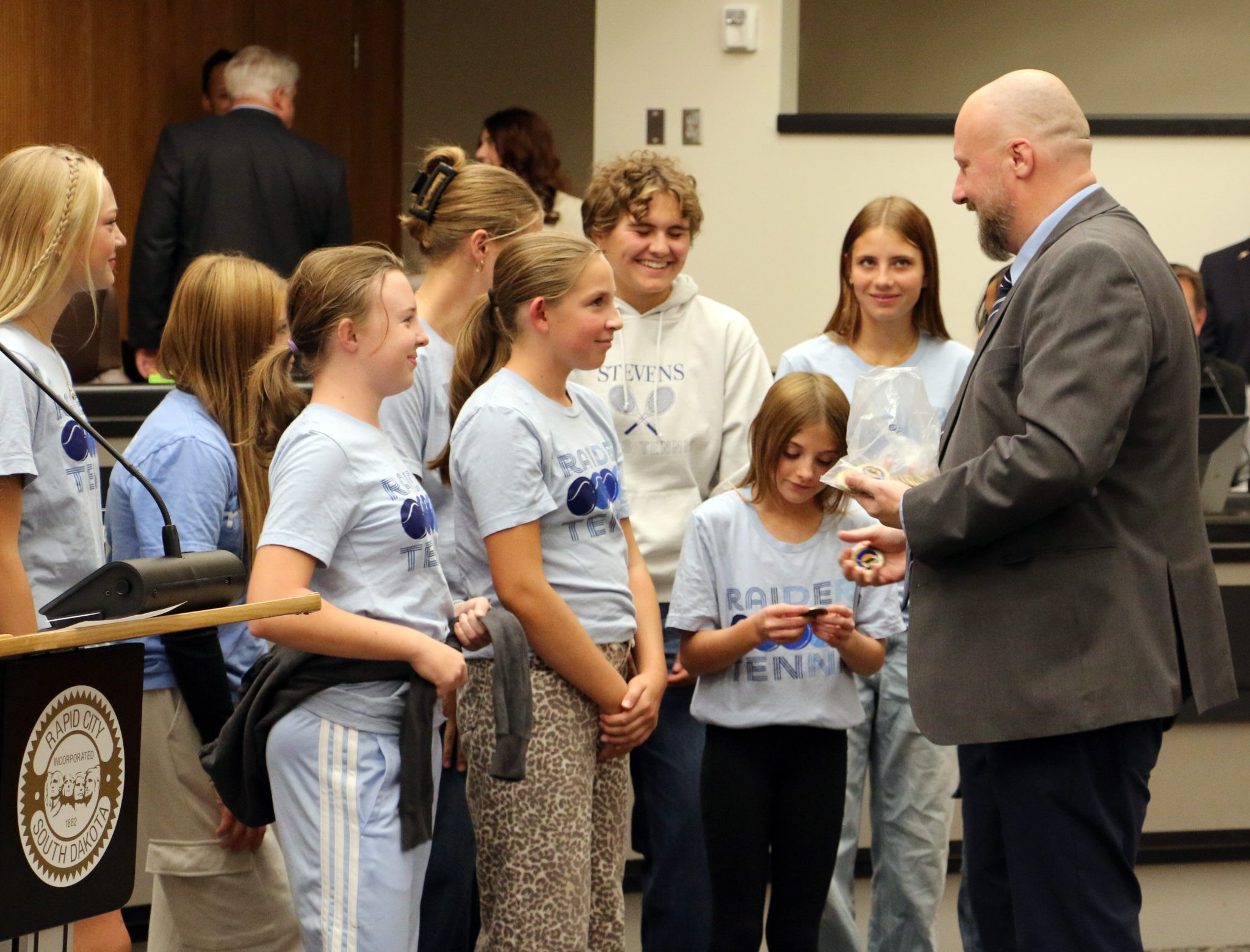 Stevens’ girls tennis recognized for state title