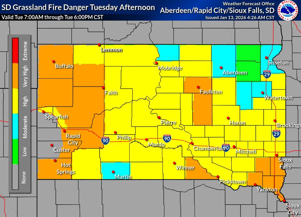 Very High Fire Danger Prompts Burn Ban In Pennington County