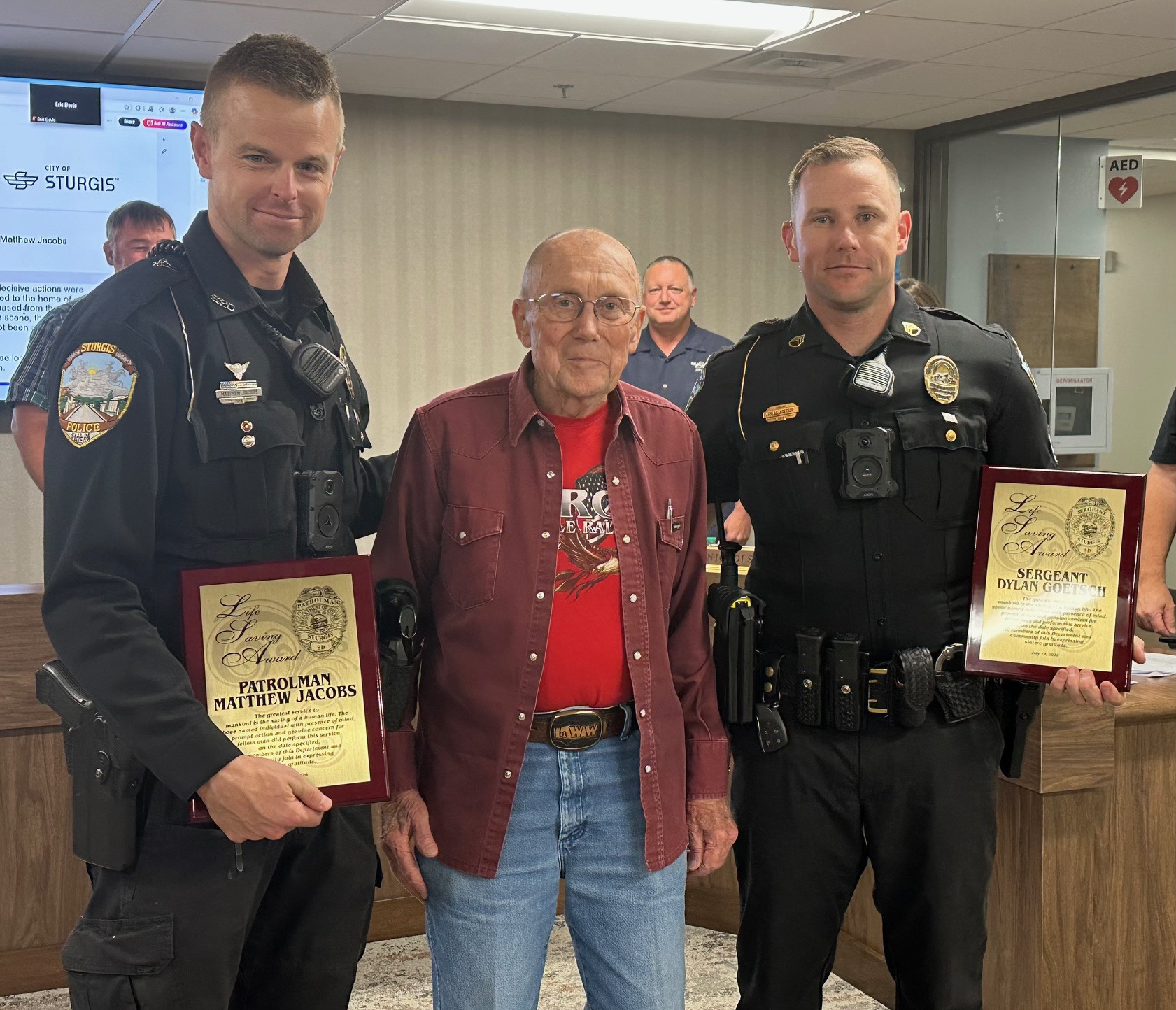 Two Sturgis officers receive Lifesaving Award
