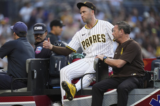 Orioles beat the Padres 4-3 after All-Star reliever Jason Adam ruptures a quadriceps tendon