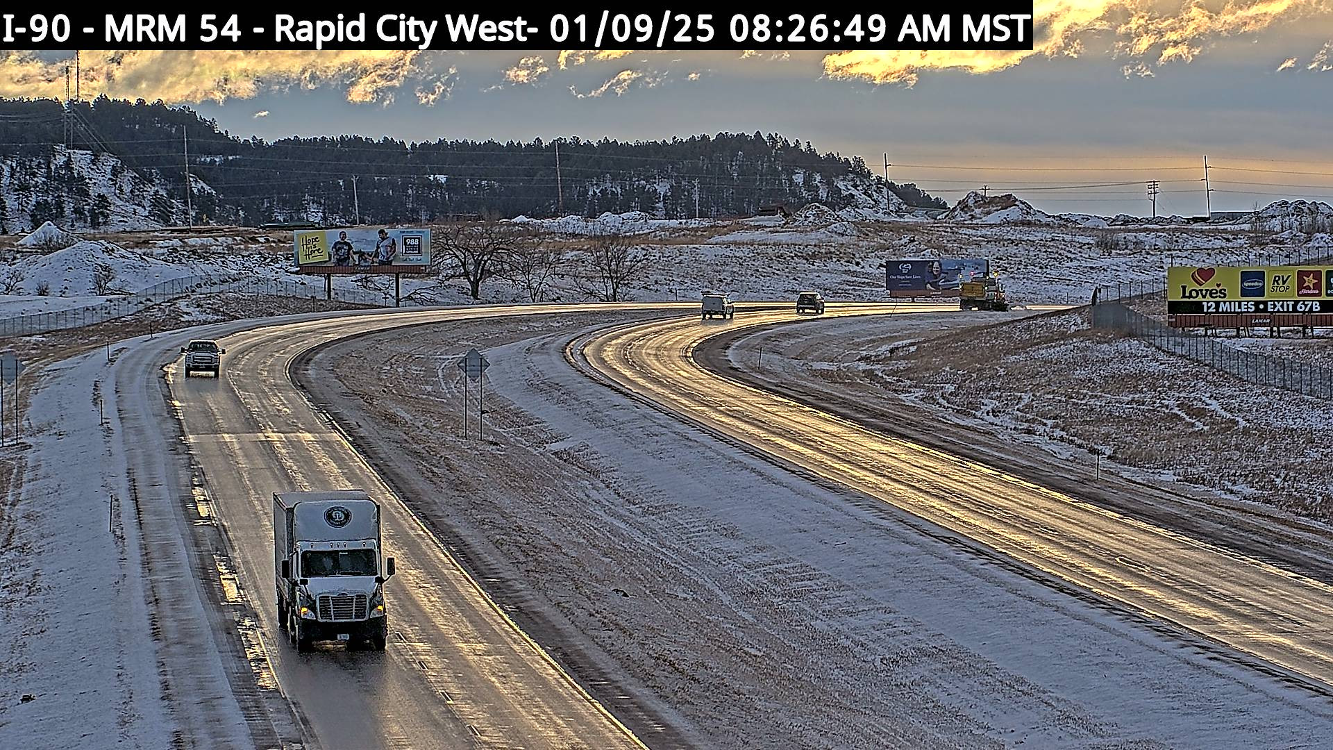 I-90 Temporarily Closed