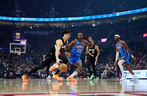 Avdija and Trail Blazers rally from 22 down to hand Thunder their first loss, 121-119