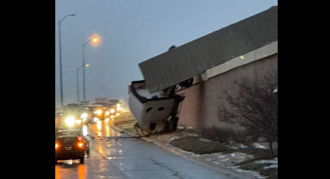 Slippery roads Saturday night lead to multitude of accidents