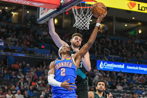 Gilgeous-Alexander scores 30 points as Thunder top Trail Blazers 124-95
