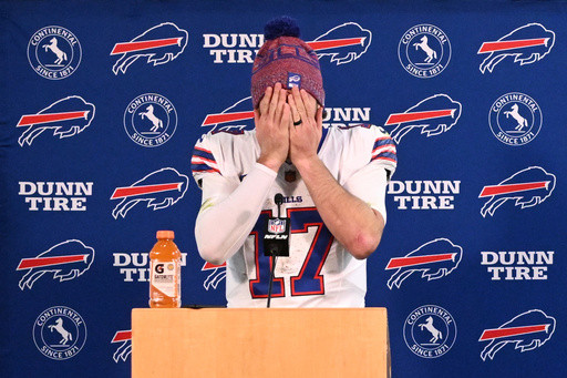Josh Allen wipes away tears and takes the blame after his 4 turnovers lead to another playoff loss