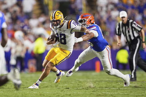 No. 3 LSU intercepts 5 of Florida QB DJ Lagway’s passes in the Tigers’ 20-10 victory