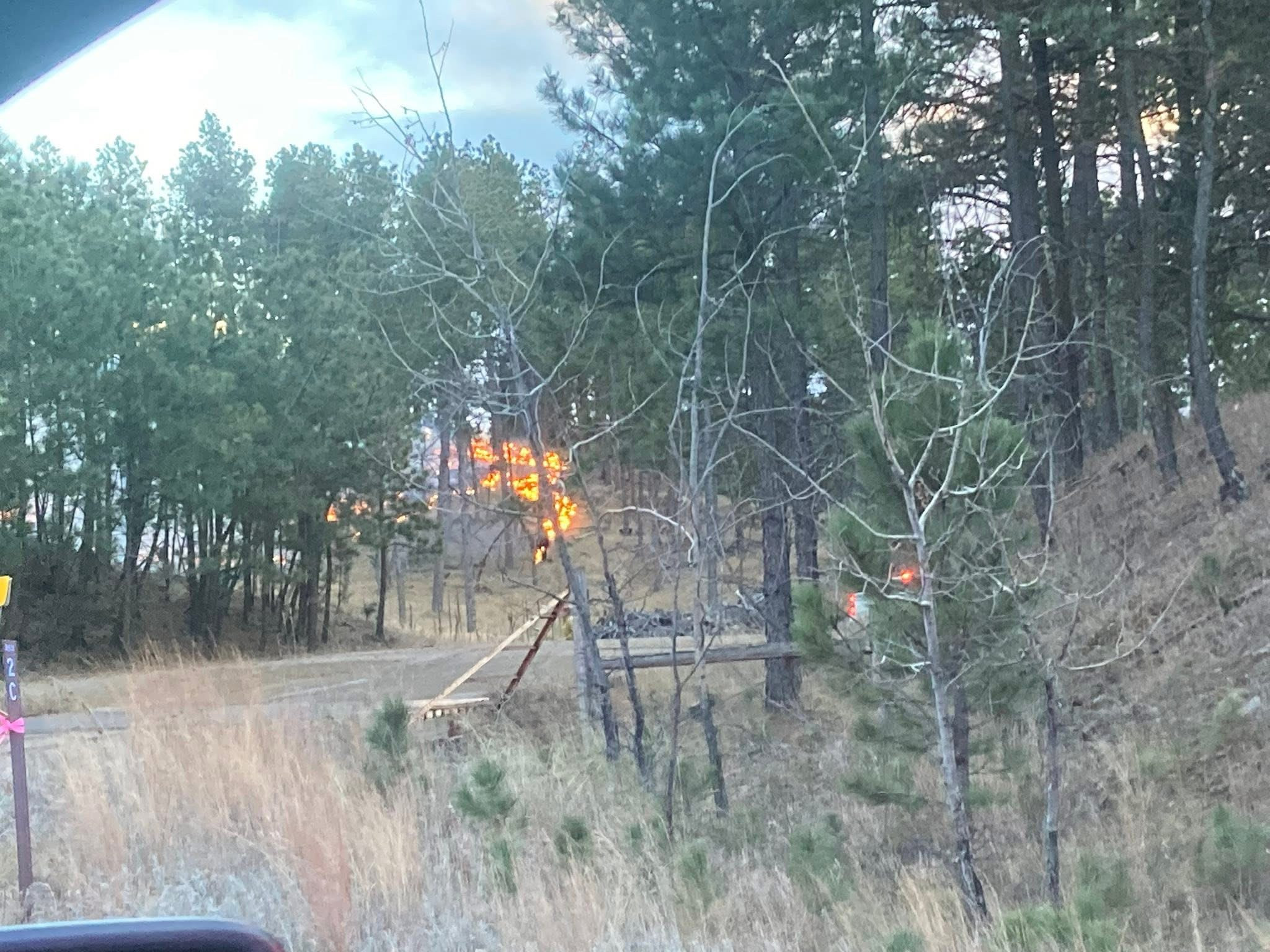 Crews Battle Greyhound Fire Near Keystone