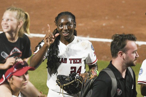 Texas Tech’s NiJaree Canady breaks down after heavy pitching load in Women’s College World Series