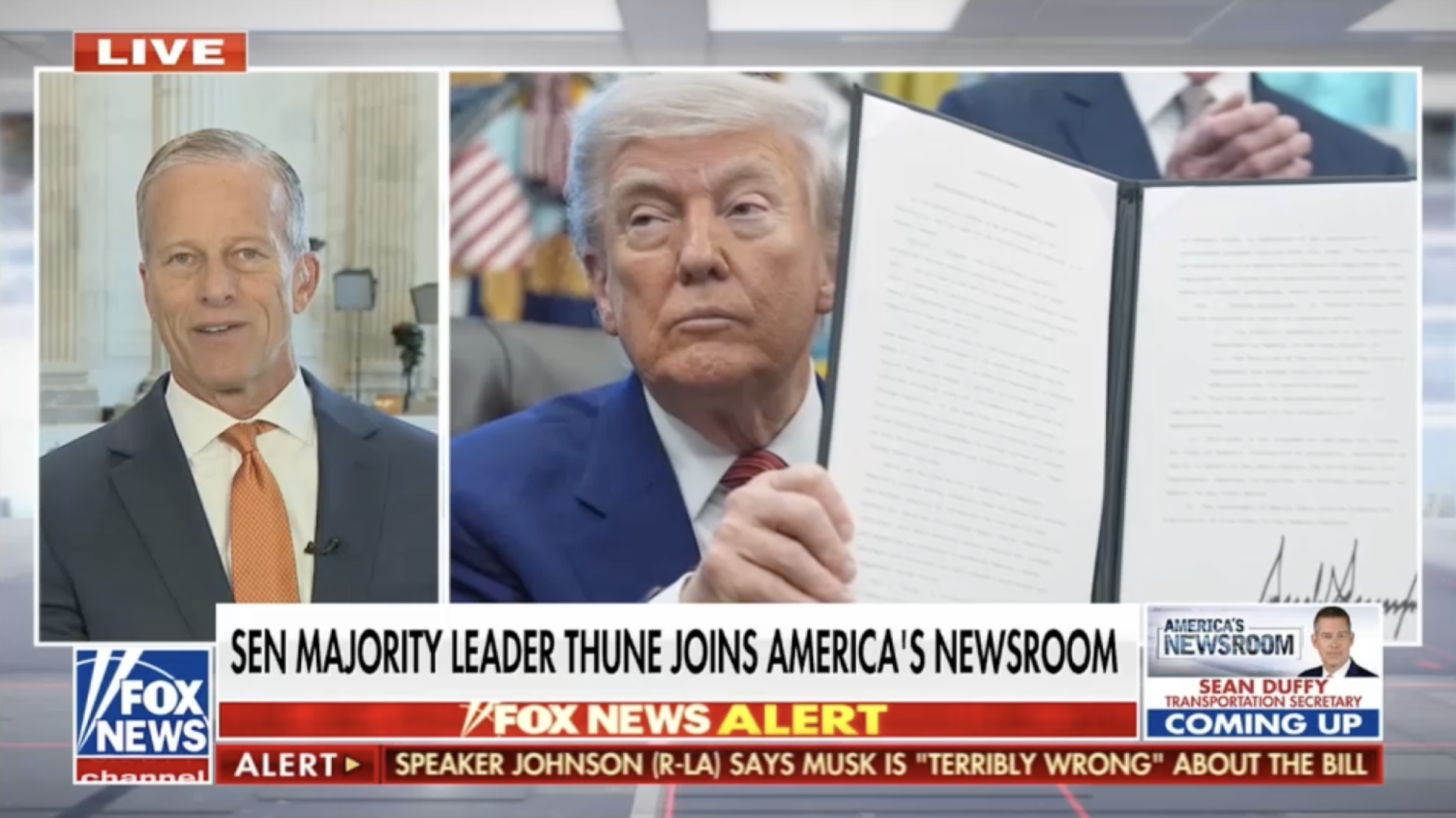 Thune Joins America’s Newsroom on Fox News