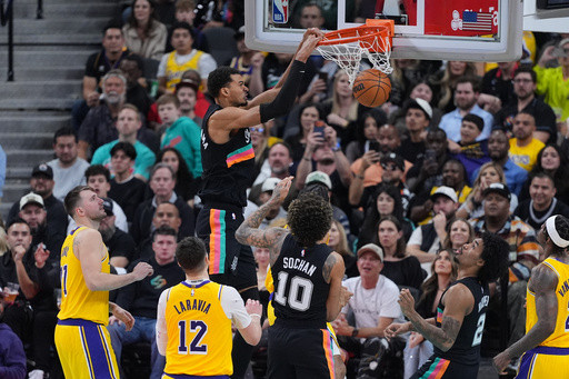 Johnson and Wembanyama fuel Spurs to win over Lakers 107-91, despite Doncic’s 38 points