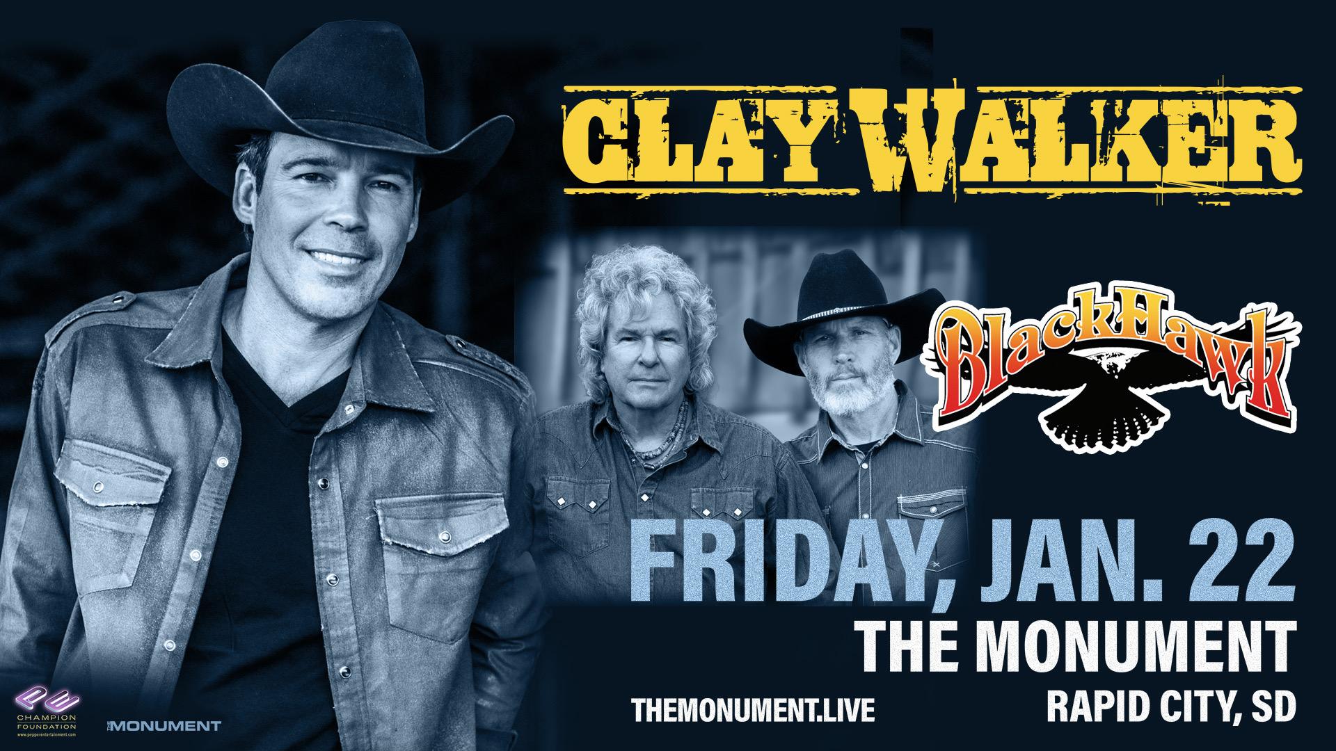 Country Legends Clay Walker and Blackhawk Heading to Rapid City