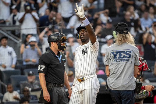 Jazz Chisholm Jr. homers against Angels to end 30-inning scoreless streak for the Yankees