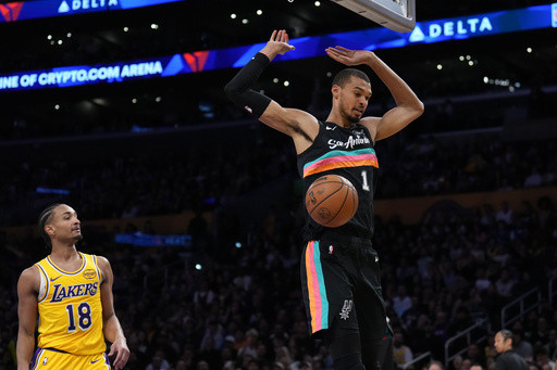 Victor Wembanyama says he was ‘proving a point’ with his 40-point barrage in Spurs’ win over Lakers