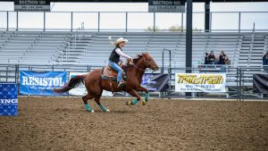 Reinert Notches Win in Barrel Racing at Falcon Frontier Days Rodeo