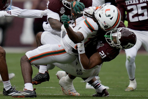 Miami’s fierce defense dominates Texas A&M to advance to Cotton Bowl