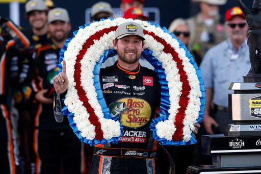 Briscoe gives Joe Gibbs Racing 2nd spot in NASCAR’s championship finale with OT win at Talladega