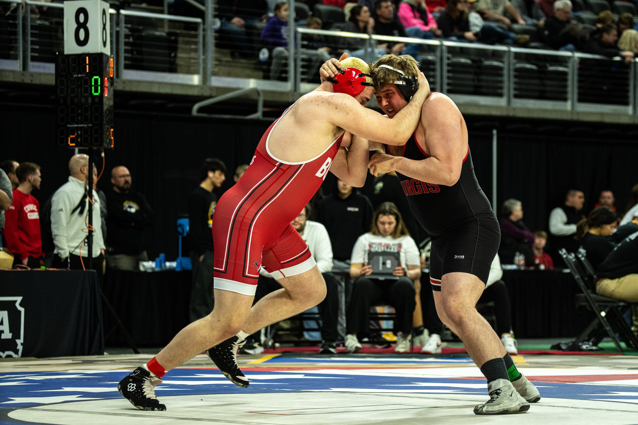 Day 1 of State A and B Wrestling complete
