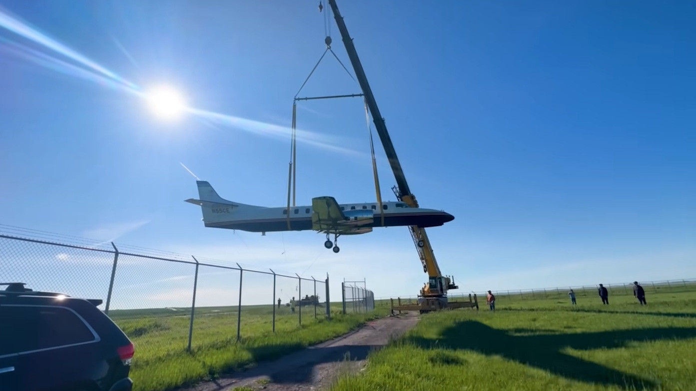 Yes, that was a turboprop plane being towed to the RC Regional Airport Thursday