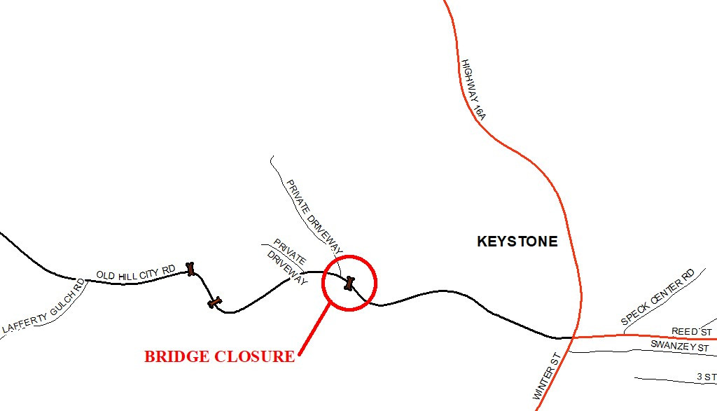 Thursday: Bridge Closure On Old Hill City Road
