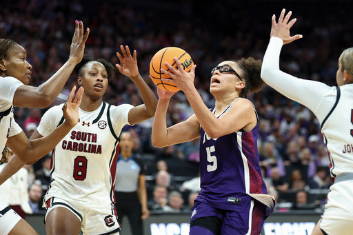 Edwards, Makeer power South Carolina past TCU 78-52 to reach the Final Four