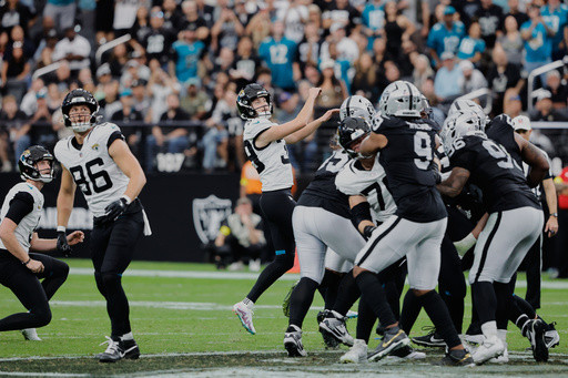 Jaguars’ Cam Little kicks a 68-yard field goal to break Justin Tucker’s NFL record